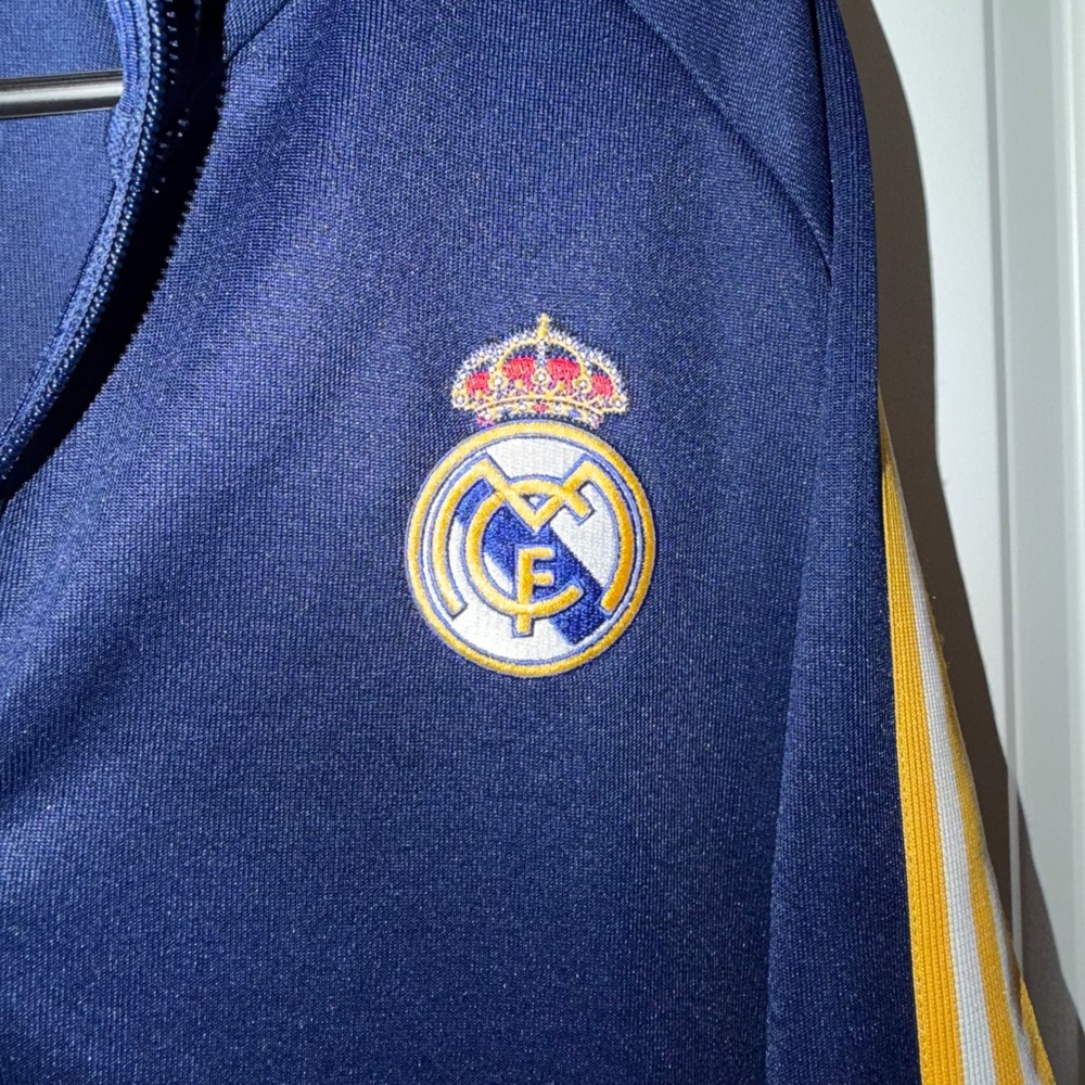 Adidas Originals Real Madrid Track Jacket XL Dark Blue Yellow KE3846 NWT - Picture 3 of 7